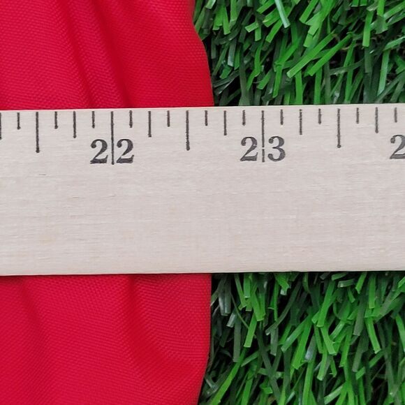 Vintage 80s Farmingdale Varsity Jacket L 22x23 Red Cropped - Picture 9 of 15